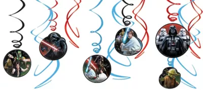 PartyCity Star Wars Swirl Decorations 12ct