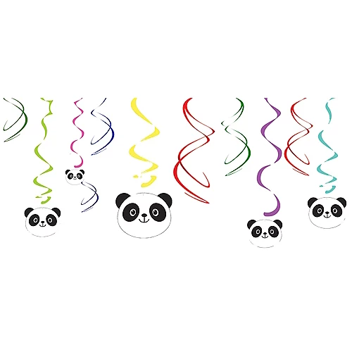 PartyCity Panda Swirl Decorations 5ct