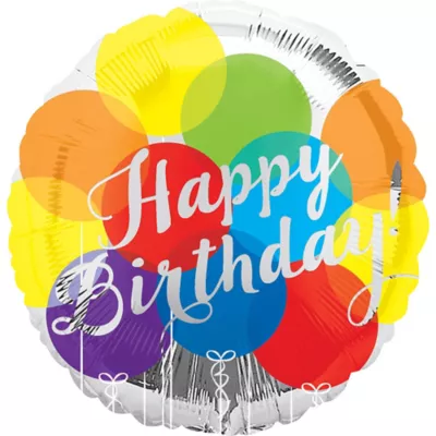  PartyCity Rainbow Balloons Happy Birthday Balloon 17in