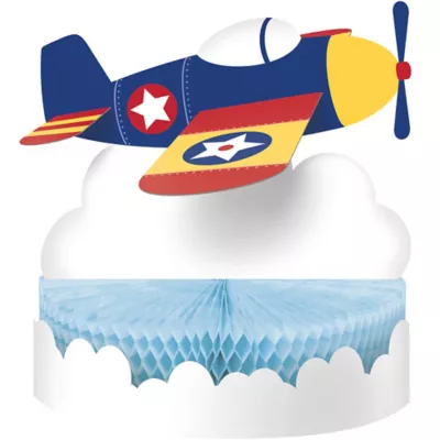 PartyCity Airplane Honeycomb Centerpiece