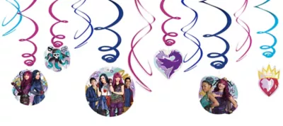 PartyCity Descendants 2 Swirl Decorations 12ct