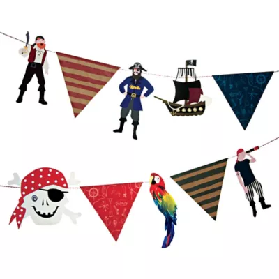  PartyCity Pirate Pennant Banner