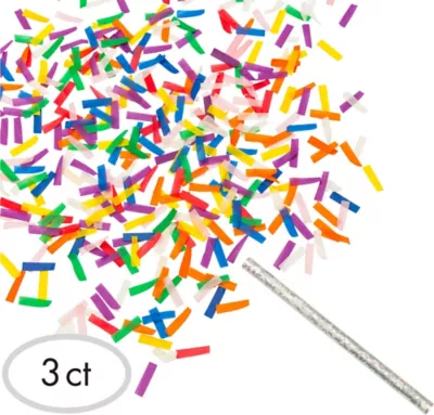 PartyCity Flutter Tissue Paper Confetti Wands 3ct