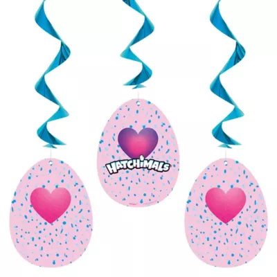 PartyCity Hatchimals Swirl Decorations 3ct