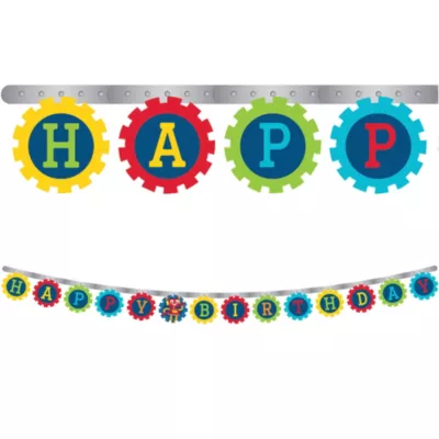  PartyCity Robot Birthday Banner