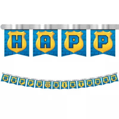 PartyCity Police Birthday Banner