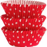 PartyCity Wilton Red Polka Dot Baking Cups 75ct