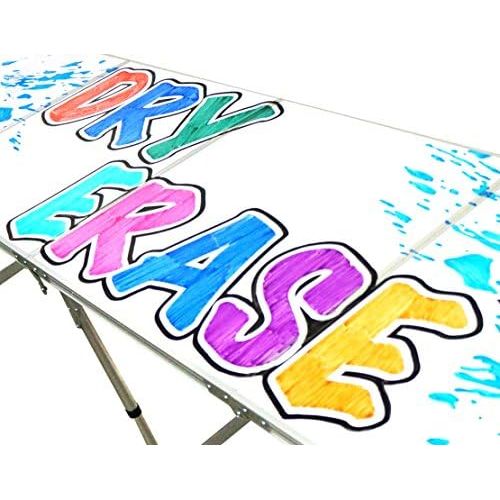  PartyPongTables.com 8-Foot Beer Pong Table w/Optional Cup Holes, LED Lights, Dry Erase Surface & More - Choose Your Model