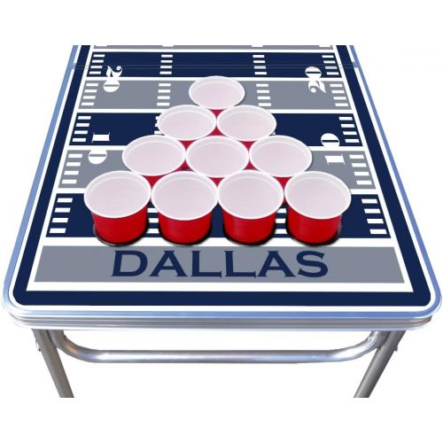  [아마존베스트]PartyPongTables.com 8-Foot Professional Beer Pong Table w/Optional Cup Holes - Dallas Football Field Graphic