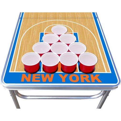  [아마존베스트]PartyPongTables.com 8-Foot Professional Beer Pong Table w/Optional Cup Holes - New York Basketball Court Graphic
