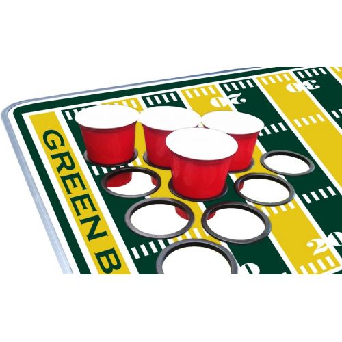  [아마존베스트]PartyPongTables.com 8-Foot Professional Beer Pong Table w/Optional Cup Holes - Green Bay Football Field Graphic
