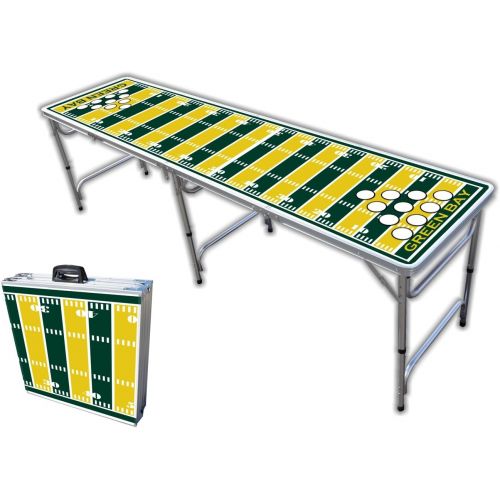  [아마존베스트]PartyPongTables.com 8-Foot Professional Beer Pong Table w/Optional Cup Holes - Green Bay Football Field Graphic