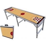 [아마존베스트]PartyPongTables.com 8-Foot Professional Beer Pong Table w/Optional Cup Holes - Chicago Basketball Court Graphic