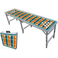 PartyPongTables.com 8-Foot Professional Beer Pong Table w/Optional Cup Holes - Miami Football Field Graphic