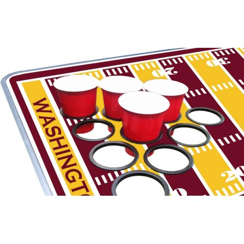  PartyPongTables.com 8-Foot Professional Beer Pong Table w/Optional Cup Holes - Washington Football Field Graphic