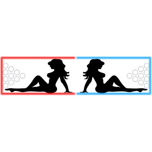  PartyPongTables.com 8-Foot Professional Beer Pong Table w/Optional Cup Holes - Trucker Girl Graphic