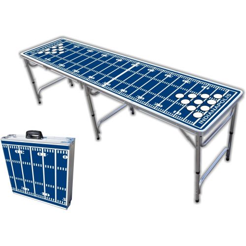  PartyPongTables.com 8-Foot Professional Beer Pong Table w/Optional Cup Holes - Indianapolis Football Field Graphic