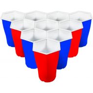 PartyPongTables.com HEXCUP - Reusable Party Pong Cup Set by PartyPong - 22 Reusable Cups, 3 Balls, & Plastic Game Card
