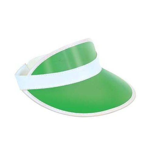  Clear Green Plastic Dealers Visor for Vegas Poker Gambling Fancy Dress Accessory by Partypackage Ltd