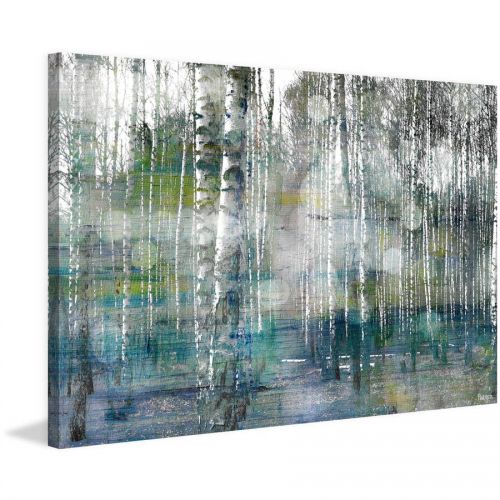  Parvez Taj Tree Trunk Lights Painting Print on Wrapped Canvas