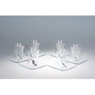 Pasabahce Orginal tuerkisches Tee Set Teeset Basic/ 6 klassische Glaser/ 6 Ruehrloeffel (von KD)/ 6 Untersetzer