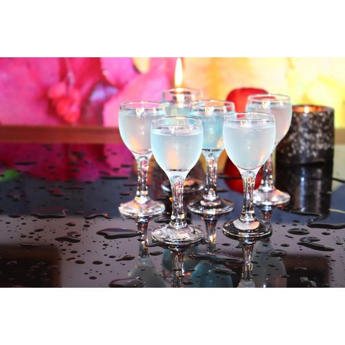  [아마존베스트]Pasabahce Bistro Cordial & Liqueur Extra Mini Glasses 2 oz (60 cc) - Set of 6