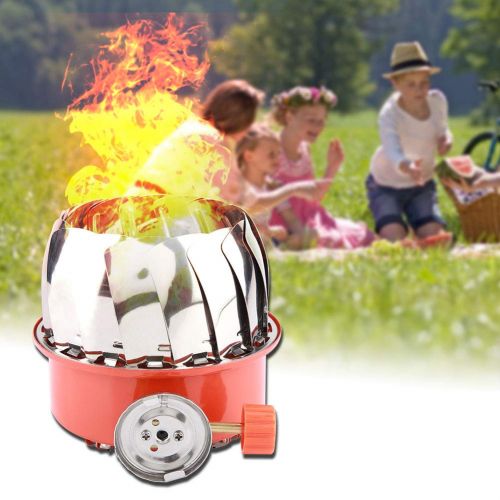  Pasamer Outdoor Portable Windproof Camping Picnic Gas Stove Butane Burner Set with Covers Bags