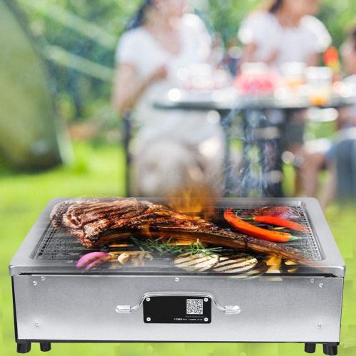  Pasamer Portable Outdoor Stainless Steel Folding Charcoal Picnic BBQ Grill Rack Set