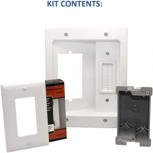  Pass & Seymour Legrand-On-Q HT2102WHV1 Flat Panel TV Connection Kit, White