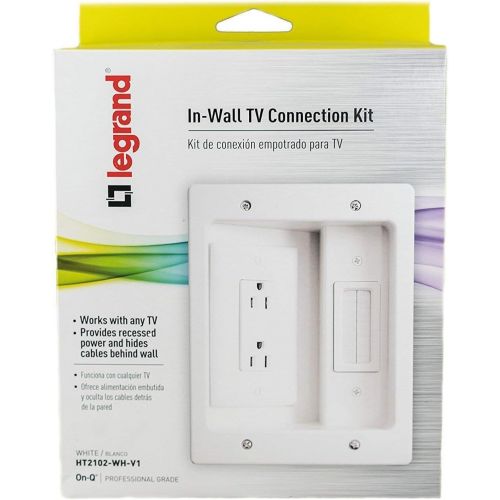  Pass & Seymour Legrand-On-Q HT2102WHV1 Flat Panel TV Connection Kit, White