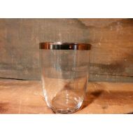 /PassedLove Vintage silver rimmed juice glasses -set of 6