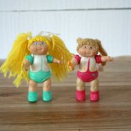 PastelEtPixel Sets of 2 Cabbage patch kids doll figurine from 1984, 80s figure, 80s doll, Baby figure, Christmas stocking gift, Kid gift