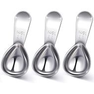 Patelai 3 Pieces Tablespoon Coffee Scoop Stainless Steel Coffee Scoops Short Handle Tablespoon Measuring Spoons for Coffee Tea Sugar Christmas Kitchen Gifts