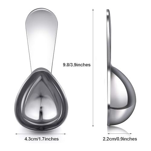  Patelai 3 Pieces Tablespoon Coffee Scoop Stainless Steel Coffee Scoops Short Handle Tablespoon Measuring Spoons for Coffee Tea Sugar Christmas Kitchen Gifts