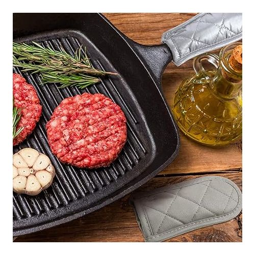  4 Pieces Hot Pan Handle Sleeves Heat Resistant Covers Non-Slip Holders for Home Kitchen Cooking Tools (Classic Styles)