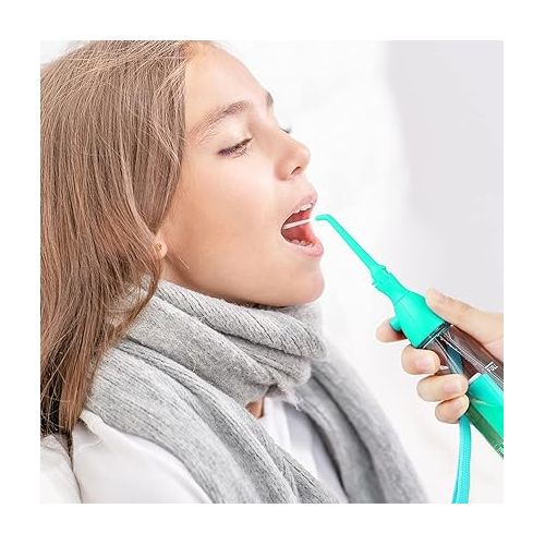  Water Dental Flosser for Teeth Oral Irrigator Water Teeth Cleaner Non Electric Portable Affordable Oral Irrigator Cordless Manual Air Pressure Simple Operation for Home and Travel