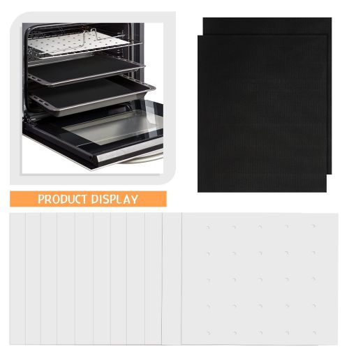  Patelai Air Fryer Parchment Paper, 100 Pieces Perforated Air Fryer Liners Sheets with 2 Pieces Non Stick Mat for Toaster Oven Air Fry Accessories, Oven Liners for Baking, Cooking, Dehydrat