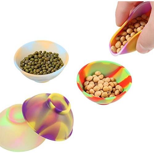  [아마존베스트]Patelai 7 Pieces Mini Silicone Bowls Multicolored Pinch Bowls Reusable Snack Bowls Silicone Condiment Bowls for Sauce, Nuts, Candy, Fruits, Appetizer, Snacks (Mixed Color)