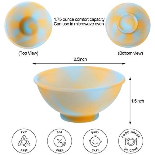  [아마존베스트]Patelai 7 Pieces Mini Silicone Bowls Multicolored Pinch Bowls Reusable Snack Bowls Silicone Condiment Bowls for Sauce, Nuts, Candy, Fruits, Appetizer, Snacks (Mixed Color)