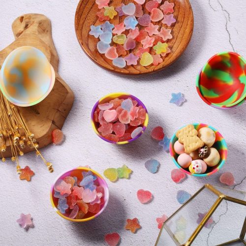  [아마존베스트]Patelai 7 Pieces Mini Silicone Bowls Multicolored Pinch Bowls Reusable Snack Bowls Silicone Condiment Bowls for Sauce, Nuts, Candy, Fruits, Appetizer, Snacks (Mixed Color)