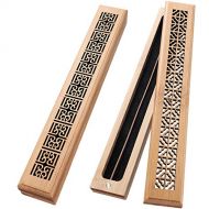 인센스스틱 Patelai 2 Pieces Wooden Incense Holder Incense Stick Holder Burning Incense Box Ash Catcher Burner for Meditation Yoga and Aromatherapy (Elegant Style)