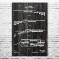 Patent Earth Browning Auto 5 Shotgun Poster Print, Hunter Gift, Shotgun Blueprint, Gun Collector Gift, Shooting Range Art Weathered Wood (16 inch x 20 inch)