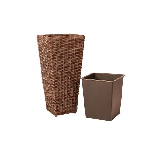  Patio Sense F62501 62501 Alto 2-Piece Wicker Planter Set, Multicolor