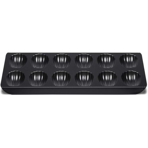  Patisse madelaine 02848 Non-stick Madeleine Pan 12-cups, 15-3/4 (40 cm), Black color, 15.75