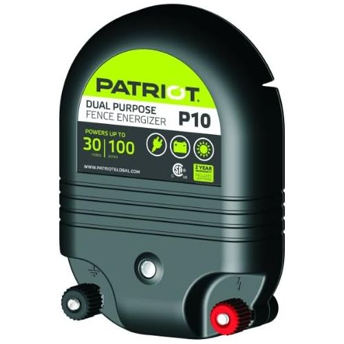  Patriot P10 Dual Purpose Electric Fence Energizer, 1.0 Joule
