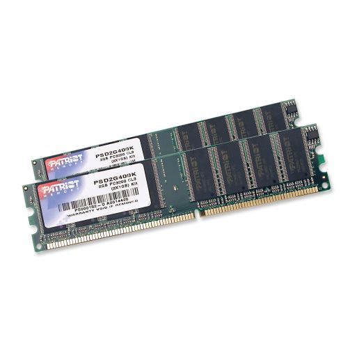  Patriot Signature 2 GB PC-3200 DDR-400MHz Dual Channel Memory Kit - PSD2G400K