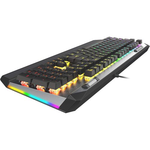  Patriot Memory Patriot Viper Gaming V765 Mechanical RGB Illuminated Gaming Keyboard w/Media Controls - Kailh Box Switches, 104-Standard Keys, Removable Magnetic Palm Rest