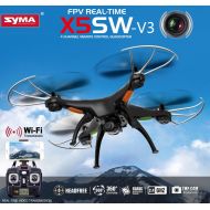 Patten Syma X5SW-V3 FPV 2.4Ghz 4CH 6-Axis Gyro RC Quadcopter UFO Headless Mode with HD Camera Support IOS Android RTF (Black)