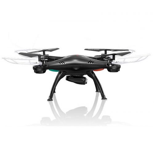  Patten Syma X5SW-V3 FPV 2.4Ghz 4CH 6-Axis Gyro RC Quadcopter UFO Headless Mode with HD Camera Support IOS Android RTF (Black)
