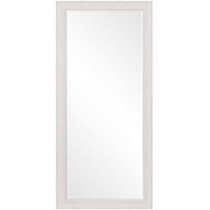 Patton Wall Decor 24 x 58 Beveled Leaner Mirror in Classic Washed Wood Frame Floor, White